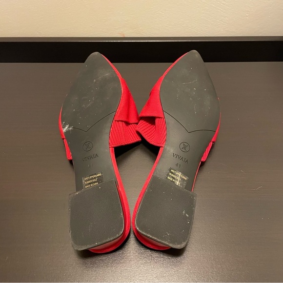 VIVAIA Yaffa Pointed Toe Knot Sandals in Ruby Red - Picture 9 of 12